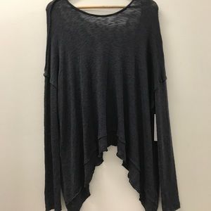 Sexy twist back drapey texture knit top